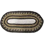 Ancient Wisdom Oval Seagrass Black, White & Tan - Classic - 60x120cm