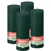 Bolsius - Rustieke Stompkaarsen - 4 stuks - Groen - 19cm - 85 branduren