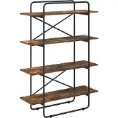 vidaXL Boekenplank 4-laags 100 x 35 x 140 cm PB Gerookt eiken