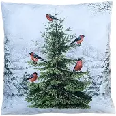 Clayre & Eef Sierkussen 45x45 cm Wit Polyester Kerstboom