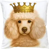 Clayre & Eef Sierkussen 45x45 cm Beige Polyester Hond