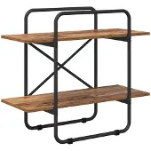 vidaXL Boekenplank 2-laags 60 x 35 x 70 cm PB Eikenhout