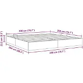 vidaXL Ottoman Bedframe met opslag Crème 200 x 200 cm Stof
