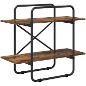 vidaXL Boekenplank 2-laags 60 x 35 x 70 cm PB Gerookt eiken