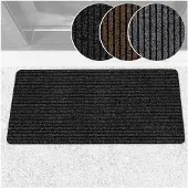 ANRO Deurmat Mischa Zwart 100x50cm – Schoonloopmat Antislip Rubber
