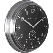 Thomas Kent - Klok Timekeeper zwart - zilver Ø71CM