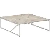 vidaXL Salontafel 110x110x36 cm massief mangohout