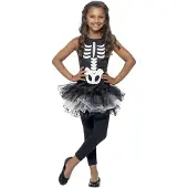 Smiffys Mooi skeleton tutu jurkje voor meisjes