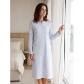 Pastunette Nachthemd 'Soft Paisley' lichtblauw / wit