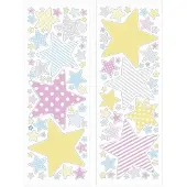 Graham & Brown Muursticker sterren pastel 25x70cm