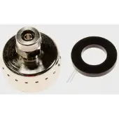 Alapure Kranstopfitting met uitloop, chroom