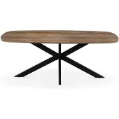 Giga Meubel Eettafel Jaimy Donkerbruin Deens Ovaal 200cm