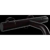 Blaufoss Round 2.0 opbouw thermostatische badkraan mat zwart