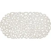 Bisk Antislip Badmat Ovaal 68x38 cm - Grava Beige PVC