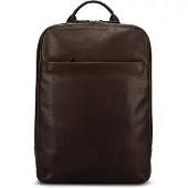 Jost Glasgow Dagrugzak RFID-bescherming Leder 44 cm Laptopvak bruin