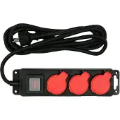 YATO YT-81240, 3 meter, geschikt voor binnen- en buitengebruik, type E, type EF (CEE 7/7), IP44, bestand tegen chemicaliën, stofbestendig, spatwaterdicht