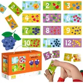 Dodo Duo Puzzels - Cijfers & Bessen (12 Stuks)