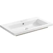 AC-DÉCO Ingelegd keramisch wastafelmodel SPIRIT, 100 cm, glanzend wit