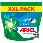 Ariel 2x Wasmiddel 3in1 Pods Alpine 65 stuks