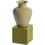 Woood vaas 29x13x13 cm - groen
