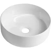 Sapho Nimis keramische opbouwwastafel Ø30cm wit