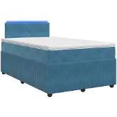 Syfax Boxspringbed met matras Blauw 120 x 200 cm Fluweel