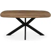Giga Meubel Eettafel Jaimy Donkerbruin Deens Ovaal 160cm