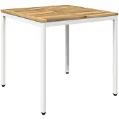 Syfax Tuintafel, wit, 80 x 80,5 x 75 cm, massief acaciahout