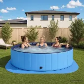 Syfax Zwembad Grondmat 36 st Ø 350 cm Rond EVA Schuim Blauw