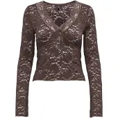 ONLY Shirt 'ONLNikka' donkerbruin