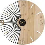 Mauro Ferretti wandklok Wordy, diameter 60 cm, hoogte 3,5 cm, natuurlijke zwarte kleur