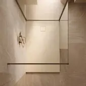 Saniclear Naxos SMC douchebak stone-look 120x80cm beige mat