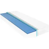 Markenlos Zachte matrasset, 80x200 cm, wit, 9,2 kg