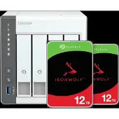 Qnap TS-433-4G + Seagate Ironwolf 12TB Duo Pack