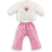 Corolle poppen joggingpak 36cm - kledingset voor babypop roze.