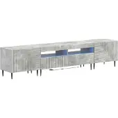 Syfax 3-delige LED TV-kast Betongrijs Bewerkt hout