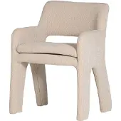 Vtwonen Bigfoot Eetkamerstoel - Chenille - Zand/Beige - 78x57x56 cm