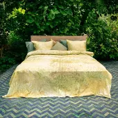 Kayori Dekbedovertrek Madee Groen Satijn-260 x 200 / 220 cm | Extra Breed