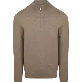 Profuomo Half Zip Pullover Luxury Beige