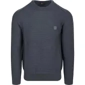 BOSS Trui van katoenen piqué met logopatch