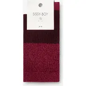 Sissy-Boy Donkerrode sokken met lurex | Maat: 39-41