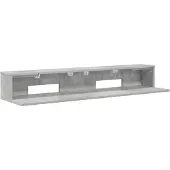 vidaXL Bureau, betonkleur, 152 x 36 x 19,5 cm, houtvezelplaat