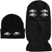 OEM Gebreide ski-maskers, wintermuts met 3 gaatjes, winddicht