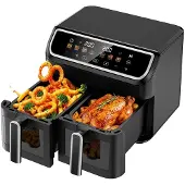 OEM Heetluchtfriteuse, 9 liter inhoud, met dubbele bak, 9 liter