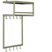 Bommel Wonen Kapstok Klaas - 50 cm - hoedenplank - 10 (2x5) haken - metaal Groen
