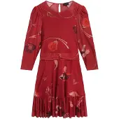 Ted Baker Mini-jurk Met Mesh En Geplooide Schouders, In Rood, In Skaterstijl