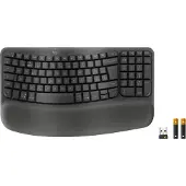 Logitech Wave Keys for Business - Ergonomisch Toetsenbord - QWERTZ Swiss Layout - Draadloos - Grafiet