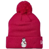 New Era Zebra-muts met pompons voor kinderen (Donkerroze)