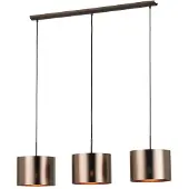 Stars of Light Eetkamer hanglamp Saganto 1 met 3 koperen kappen