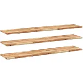 vidaXL Wandschappen 3 st zwevend olieafwerking 160x30x2 cm acaciahout